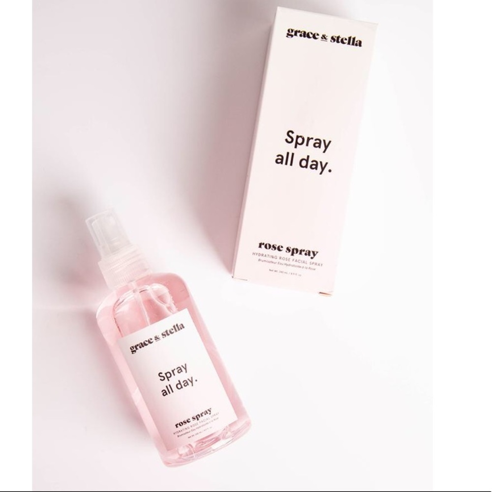 grace & stella Hydrating Rose Facial Spray NWT